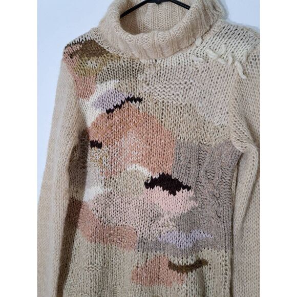 Far away from close women medium kid mohair alpaca sweater tan anthropologie - Picture 3 of 9
